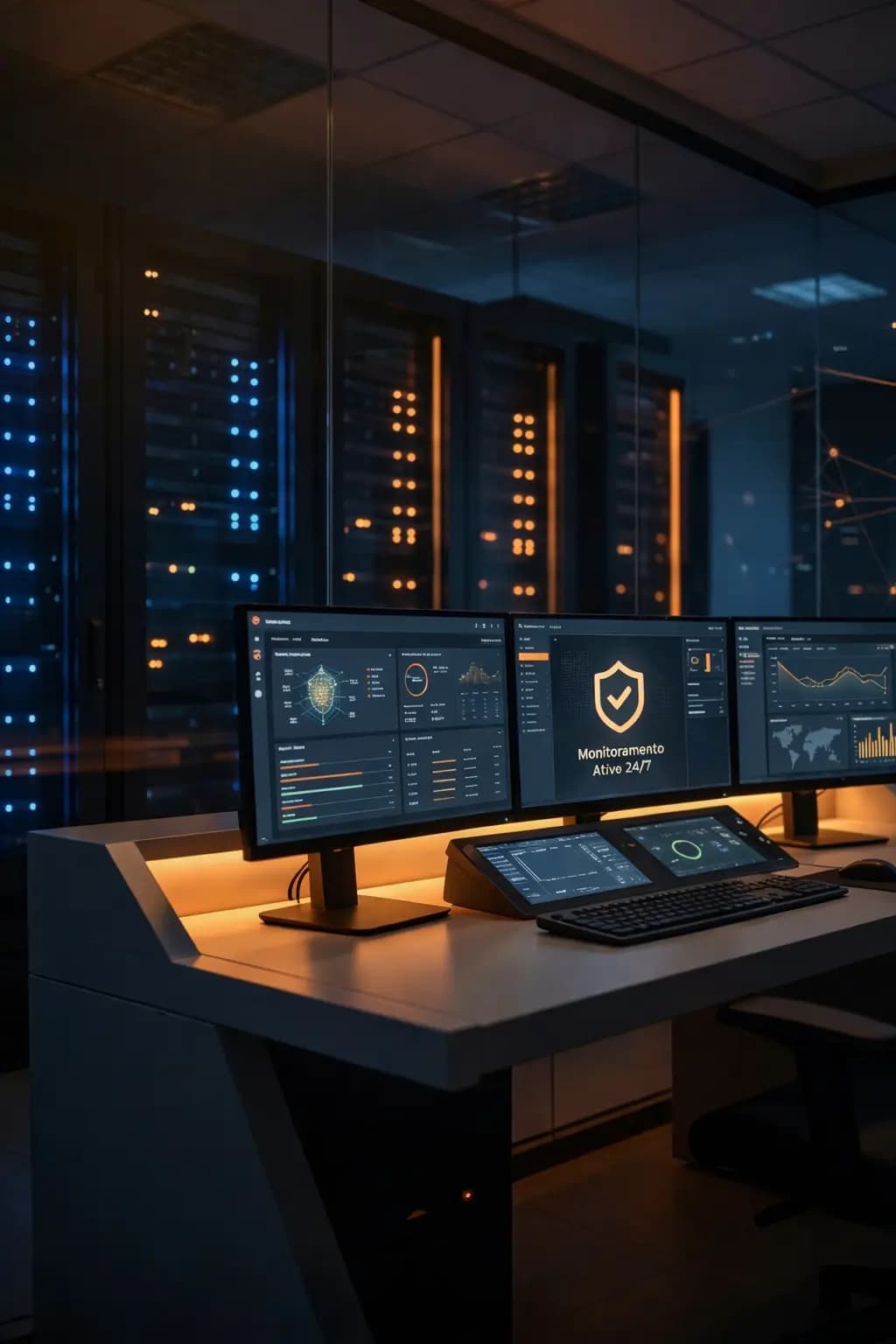 Operação monitorada em ambiente de infraestrutura e monitoramento