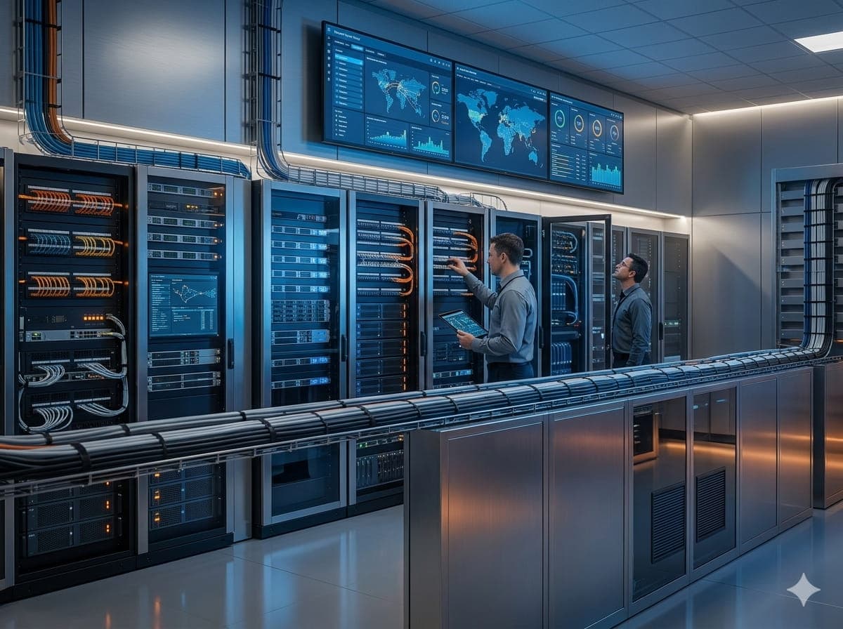 Ambiente de infraestrutura da O Seu TI com foco em conectividade e operacao