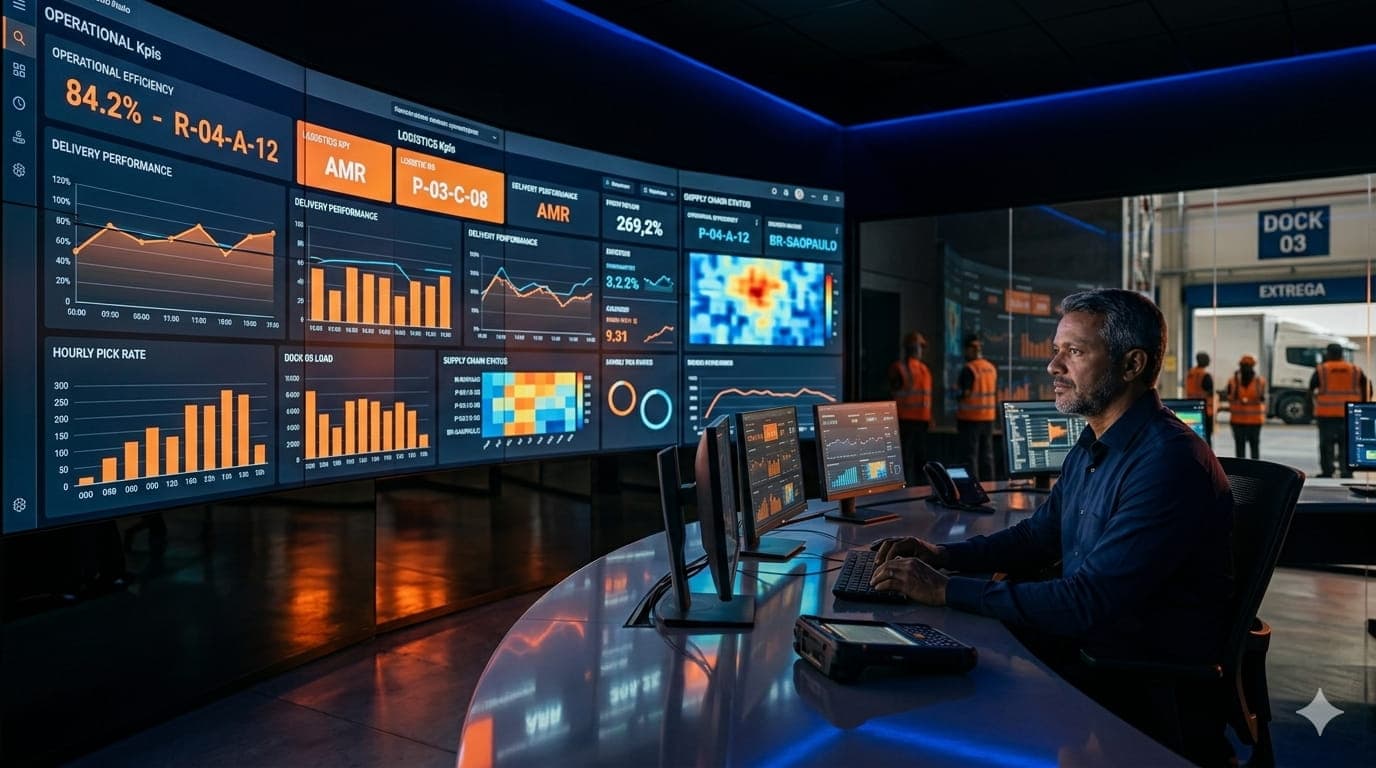 Painel da solucao WMS da O Seu TI em ambiente operacional